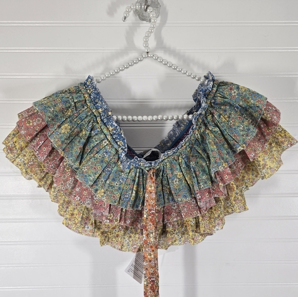 NWT Zimmermann Carnaby Off Shoulder Cotton Tiered Top Crop 4 - Picture 7 of 12